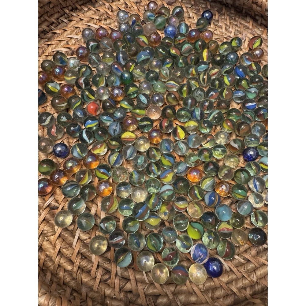 Vintage Cat Eye Mixture Collectible Game Colorful Lot‎ Of Marbles 250 Total